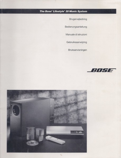 Bose Lifestyle 20 Music System Bedienungsanleitung
