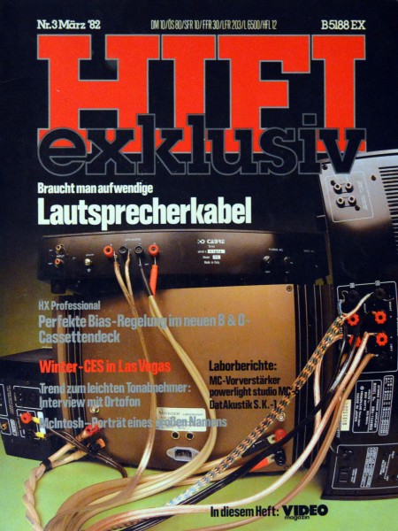 Hifi Exklusiv 3/1982 Zeitschrift