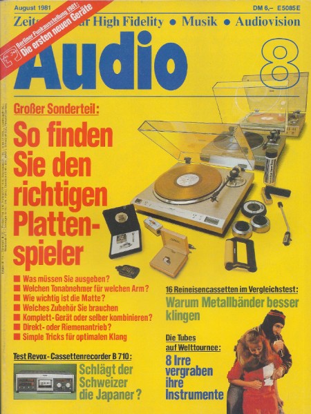 Audio 8/1981 Zeitschrift