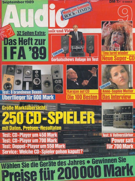 Audio 9/1989 Zeitschrift