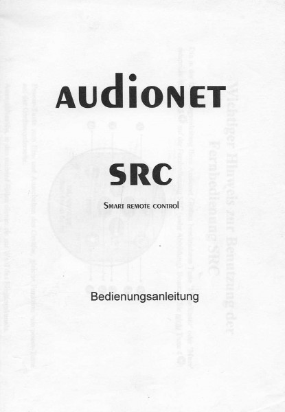 Audionet SRC Bedienungsanleitung