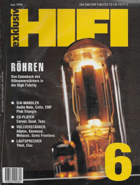 Hifi Exklusiv 6/1994 Zeitschrift