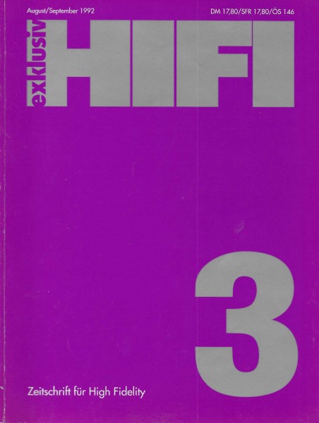 Hifi Exklusiv 3/1992 Zeitschrift