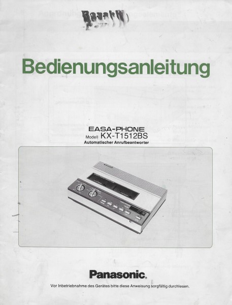 Panasonic KX-T1512BS Bedienungsanleitung