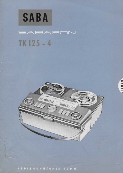 Saba TK 125-4 Bedienungsanleitung