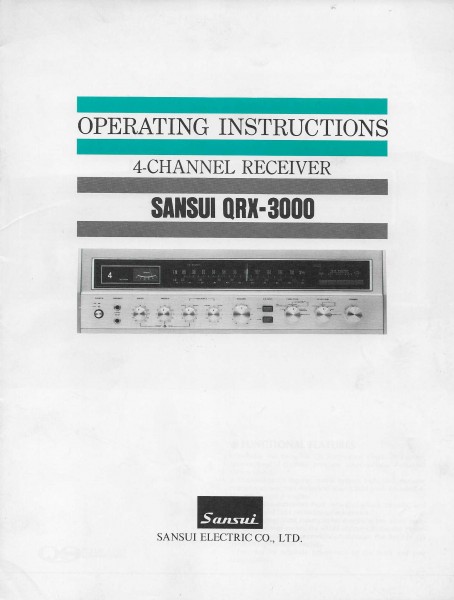 Sansui QRX-3000 Bedienungsanleitung
