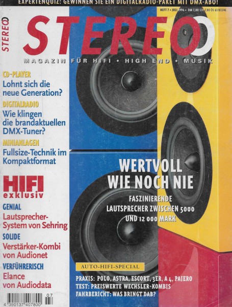 Stereo 7/1996 Zeitschrift