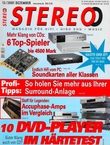 Stereo 12/2001 Zeitschrift