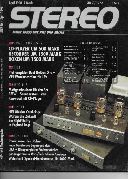 Stereo 4/1990 Zeitschrift