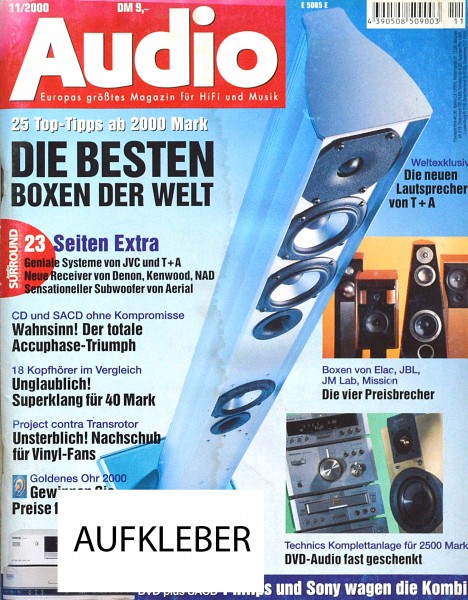 Audio 11/2000 Zeitschrift