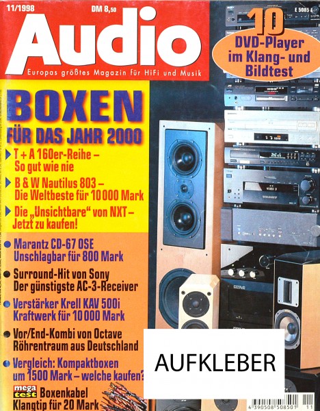 Audio 11/1998 Zeitschrift