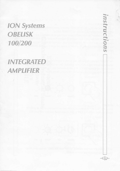 Ion Obelisk 100/200 Bedienungsanleitung