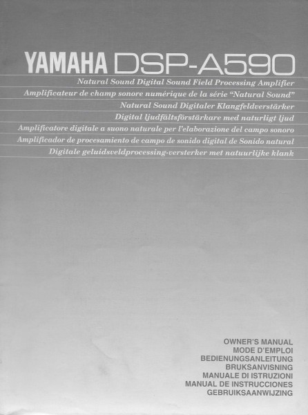 Yamaha DSP-A590 Bedienungsanleitung