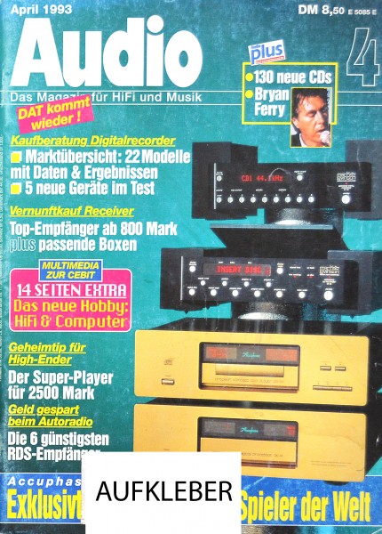 Audio 4/1993 Zeitschrift