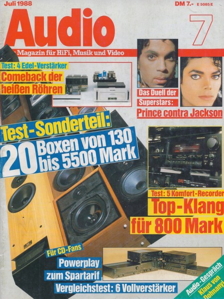 Audio 7/1988 Zeitschrift