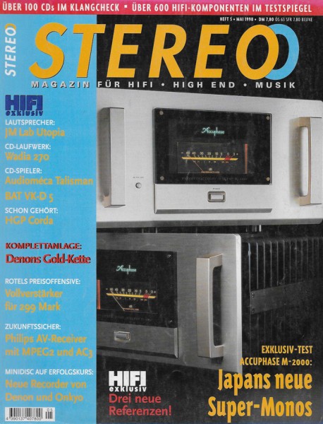 Stereo 5/1998 Zeitschrift