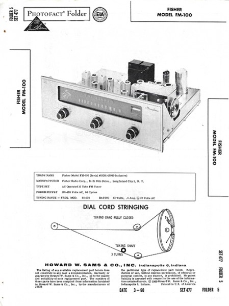 Fisher FM-100 - Photofact - Schematic Set 477/Folder 5