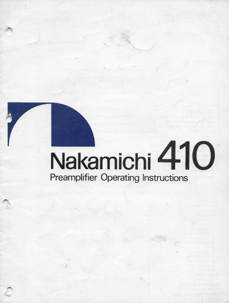 Nakamichi 410 Bedienungsanleitung
