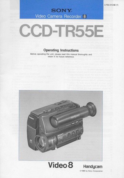 Sony CCD-TR55E Bedienungsanleitung