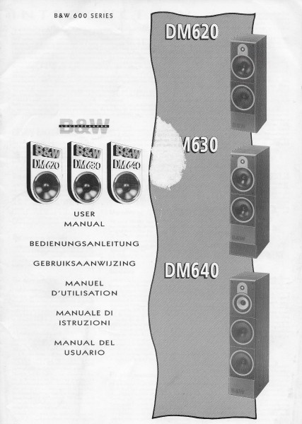 B&amp;W DM620 / DM630 / DM640 Bedienungsanleitung