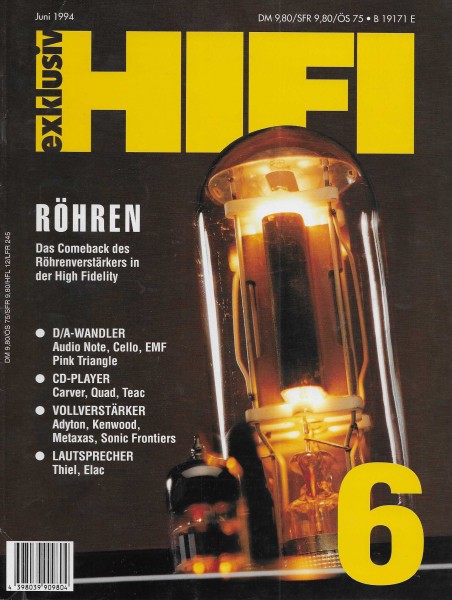 Hifi Exklusiv 6/1994 Zeitschrift