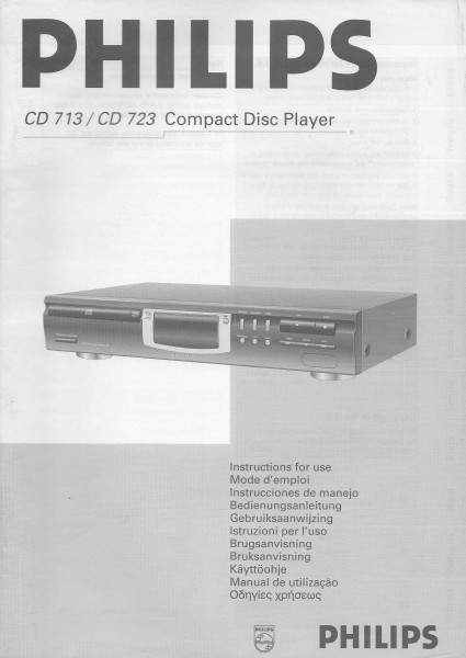 Philips CD 713 / CD 723 Bedienungsanleitung