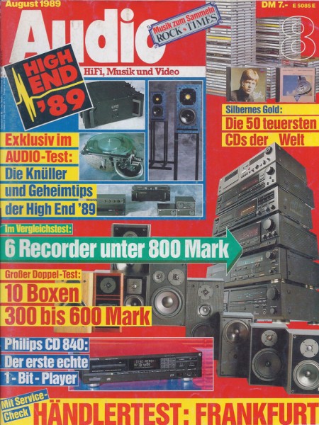 Audio 8/1989 Zeitschrift