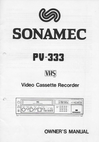 Sonamec PV-333 Bedienungsanleitung