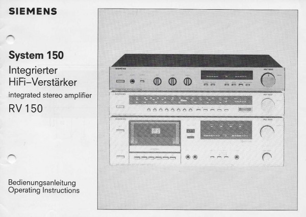 Siemens System 150 Bedienungsanleitung