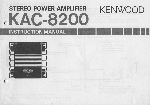 Kenwood KAC-8200 Bedienungsanleitung
