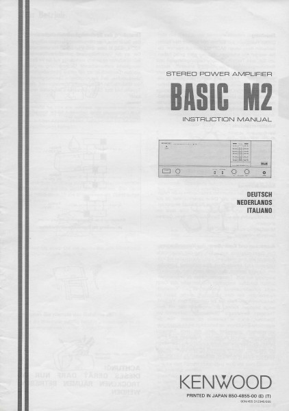 Kenwood Basic M2 Bedienungsanleitung