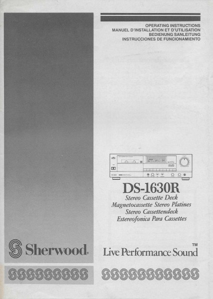 Sherwood DS-1630R Bedienungsanleitung