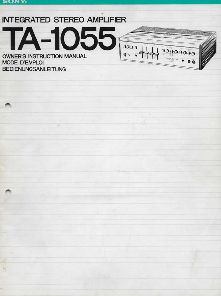 Sony TA-1055 Bedienungsanleitung