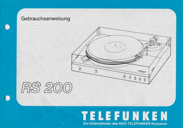 Telefunken RS 200 Bedienungsanleitung