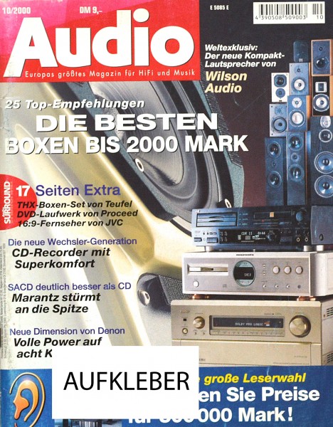Audio 10/2000 Zeitschrift