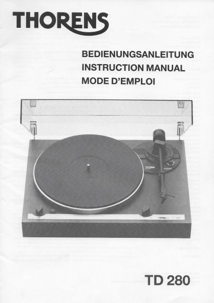 Thorens TD 280 Bedienungsanleitung