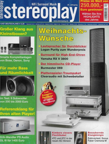 Stereoplay 12/2007 Cover