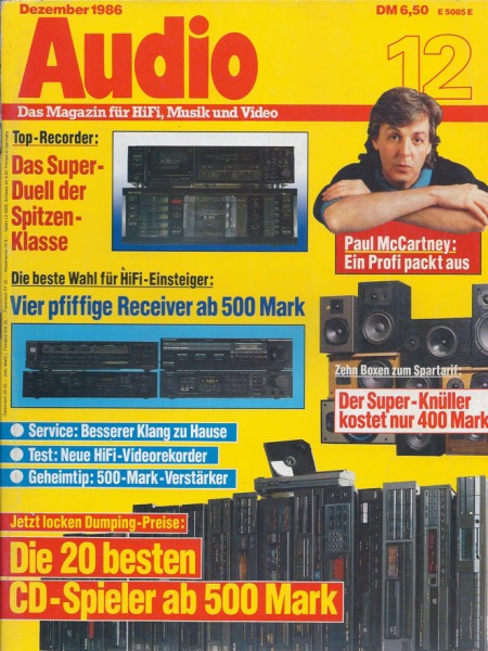 Audio 12/1986 Zeitschrift