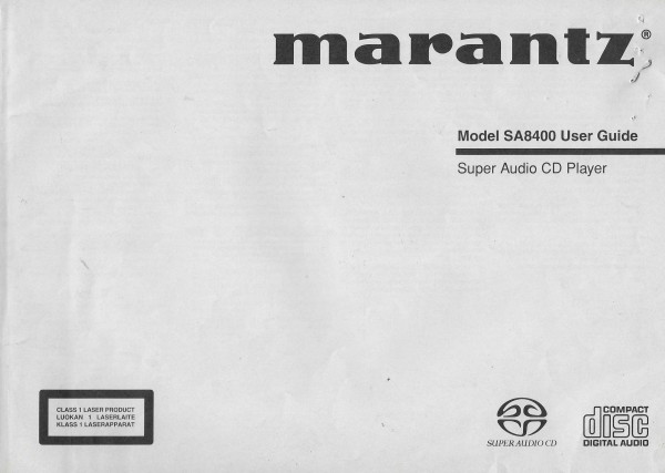 Marantz SA8400 Bedienungsanleitung