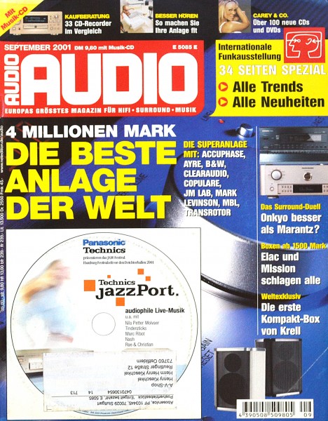 Audio 9/2001 Zeitschrift