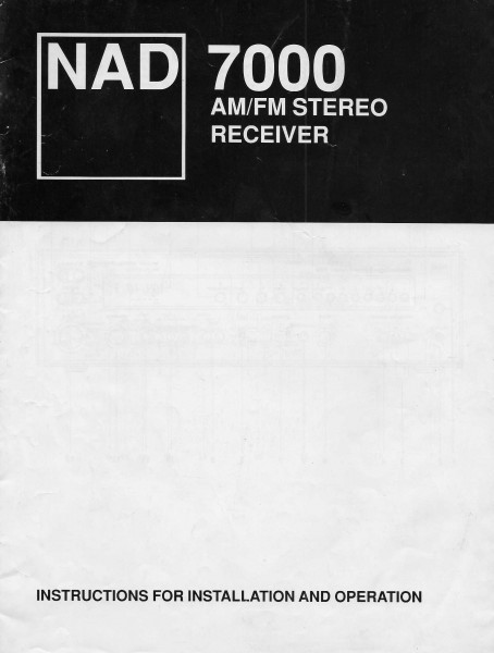 NAD 7000 Bedienungsanleitung