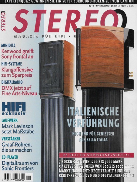 Stereo 11/1996 Zeitschrift