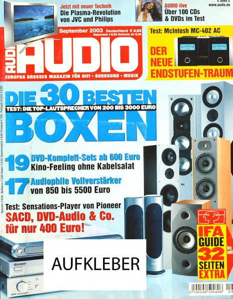 Audio 9/2003 Zeitschrift