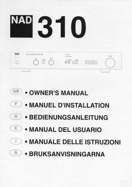NAD 310 Bedienungsanleitung
