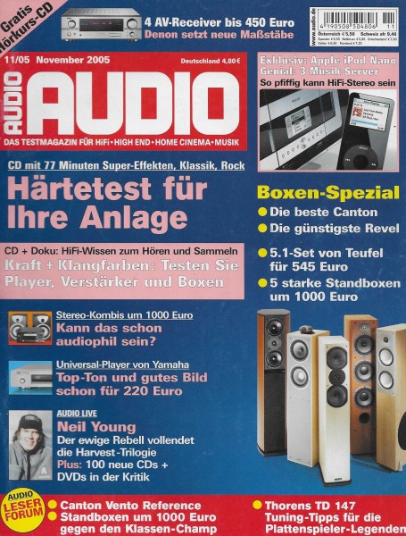 Audio 11/2005 Cover