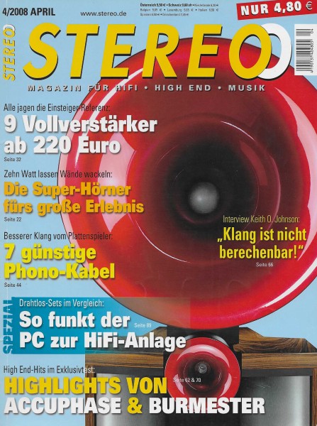 Stereo 4/2008 Zeitschrift