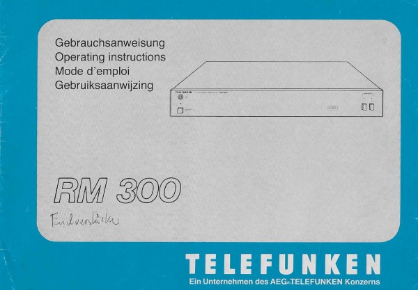 Telefunken RM 300 Bedienungsanleitung