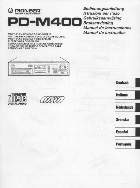Pioneer PD-M400 Bedienungsanleitung