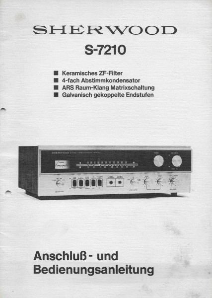 Sherwood S-7210 Bedienungsanleitung
