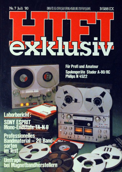 Hifi Exklusiv 7/1980 Zeitschrift